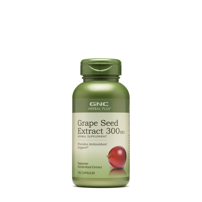 Gnc Herbal Plus Grape Seed 300 Mg, Extract Din Seminte De Struguri, 100 Cps [1]
