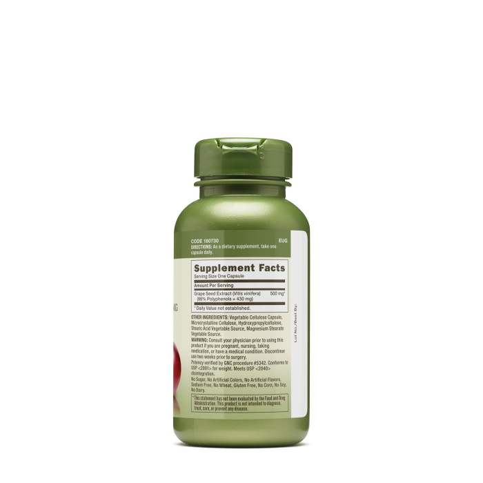 Gnc Herbal Plus Grape Seed 500 Mg, Extract Din Seminte De Struguri, 60 Cps [2]