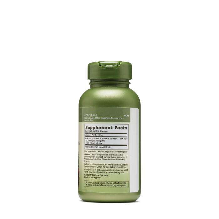 Gnc Herbal Plus Hawthorn 150mg, Extract De Paducel, 100 Cps [2]