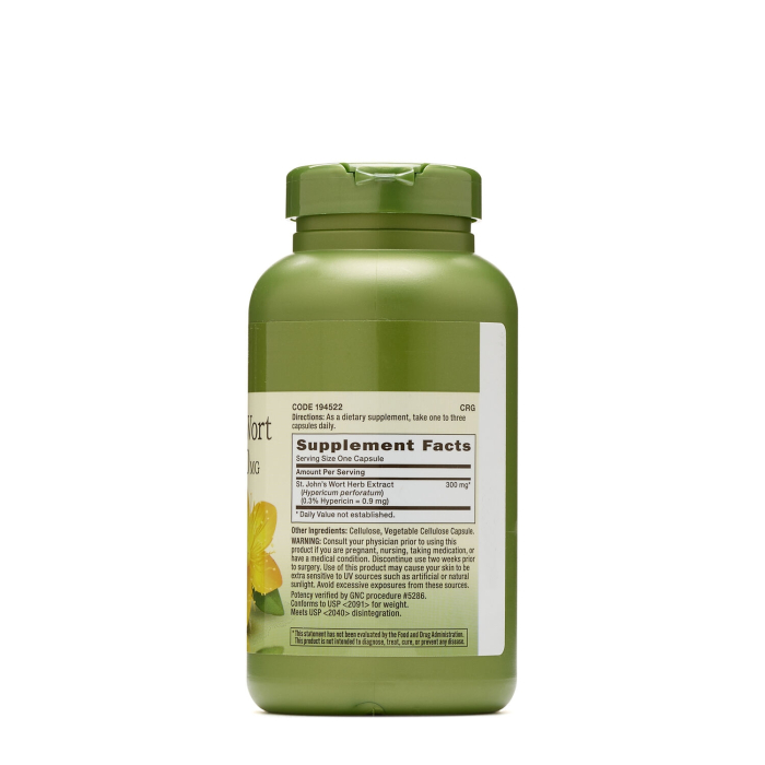 Gnc Herbal Plus St. Johnâ€™s Wort, Extract Standardizat De Sunatoare 300 Mg, 200 Cps [2]