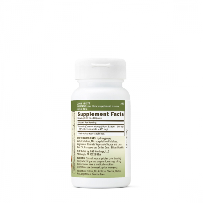 Gnc Herbal Plus Turmeric Curcumin 500 Mg, Turmeric Curcumina, 30 Cps [2]