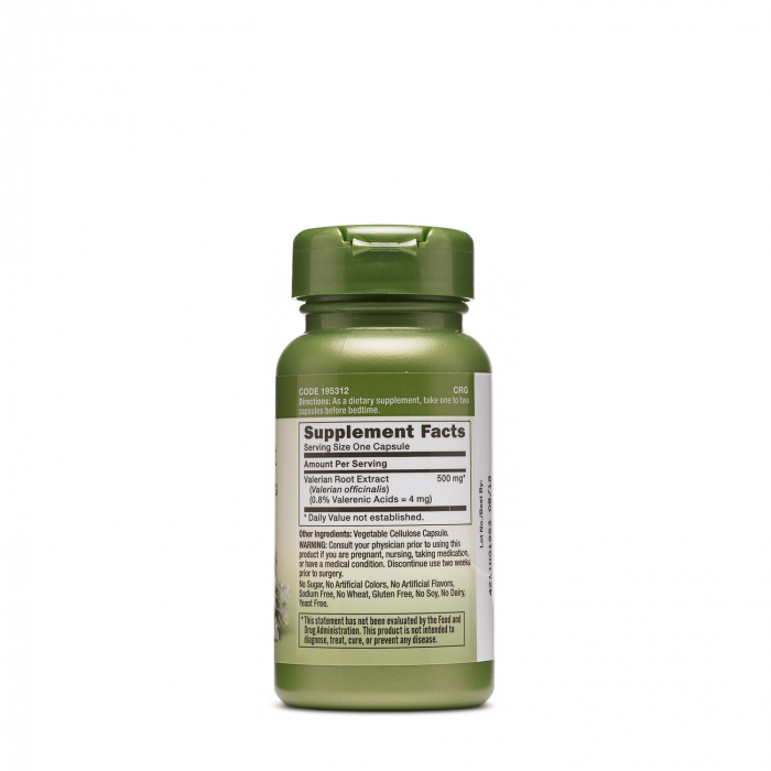 Gnc Herbal Plus Valerian Root 500 Mg, Extract Standardizat Din Radacina De Valeriana, 50 Cps [2]
