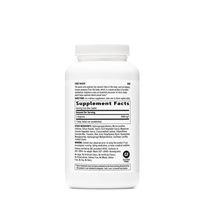 Gnc L-arginine 1000 Mg, L-arginina, 180 Tb [2]