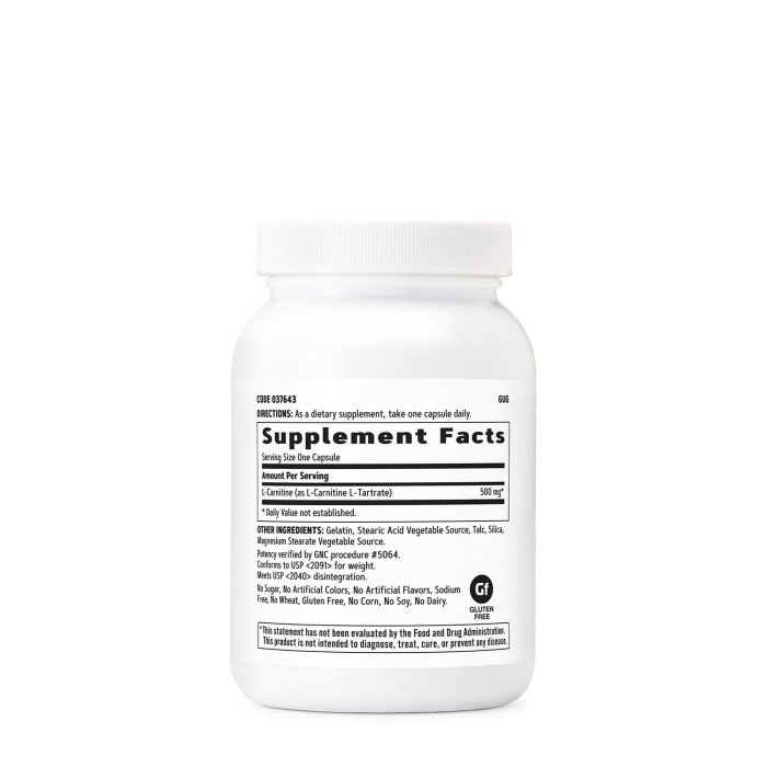 Gnc L-carnitine 500mg, L-carnitina, 120 Cps [2]
