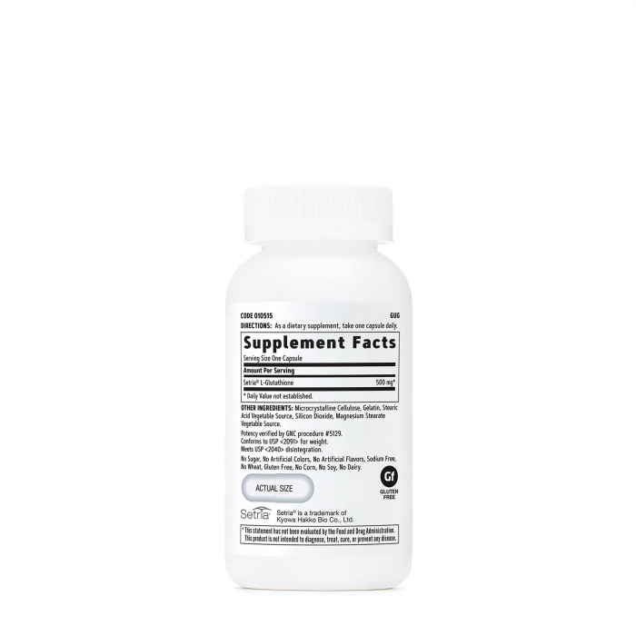 Gnc L-glutathione  500 Mg, L-glutation, 60 Cps [2]