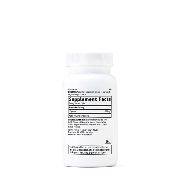 Gnc L-tyrosine 500 Mg, L-tirozina, 60 Tb [2]