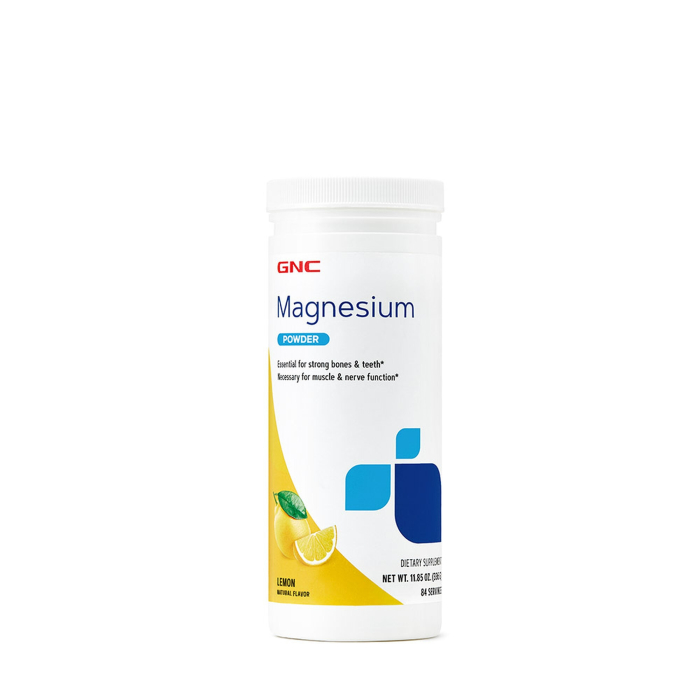Gnc Magneziu Pudra Cu Aroma De Lamaie Pentru Sanatatea Inimii Si Sistemului Nervos, 336 G [1]