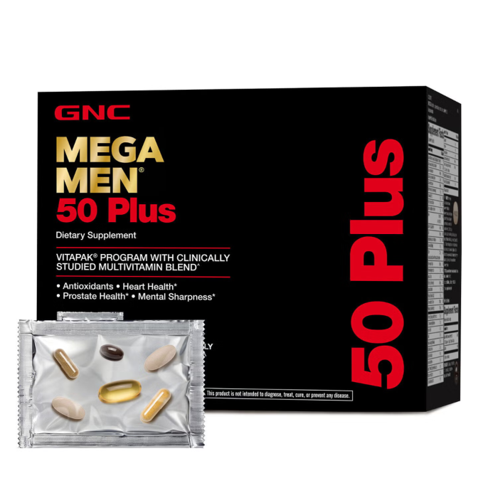Gnc Mega Men 50 Plus Vitapak Program, Complex De Multivitamine Pentru Barbati 50 Plus, 30 Pachetele [1]