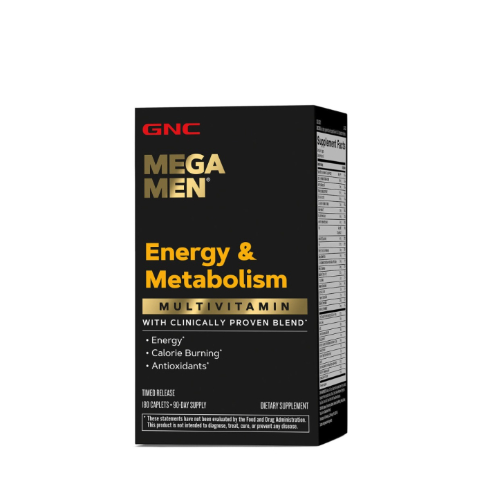 Gnc Mega Men Energy & Metabolism, Complex De Multivitamine Pentru Barbati, Energie Si Metabolism, 180 Tb [2]