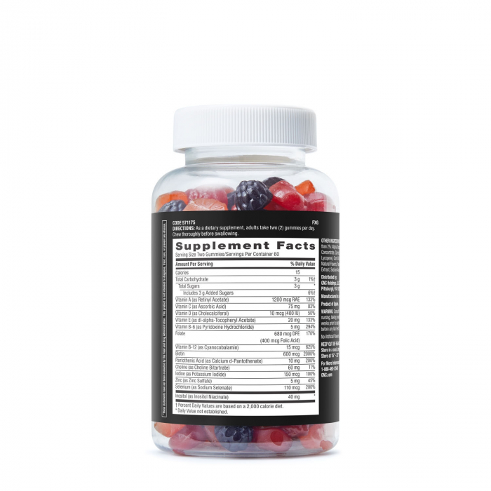 Gnc Mega Men Essentials Gummy Multivitamin 50 Plus, Jeleuri Cu Multivitamine Pentru Barbati  50+ Cu Aroma De Fructe Asortate, 120 Jeleuri [2]