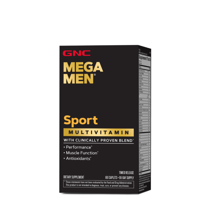 Gnc Mega Men Sport, Complex De Multivitamine Pentru Barbati, 180 Tb [2]