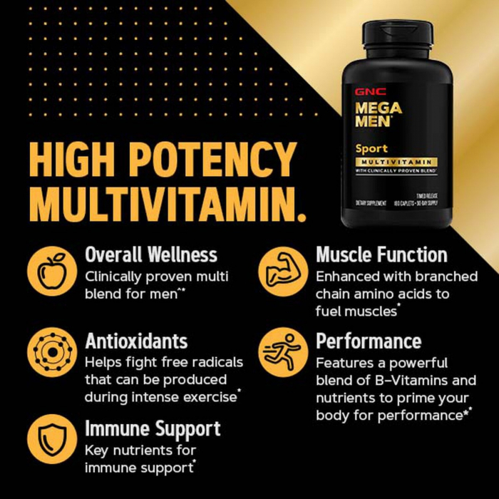 Gnc Mega Men Sport, Complex De Multivitamine Pentru Barbati, 90 Tb [4]