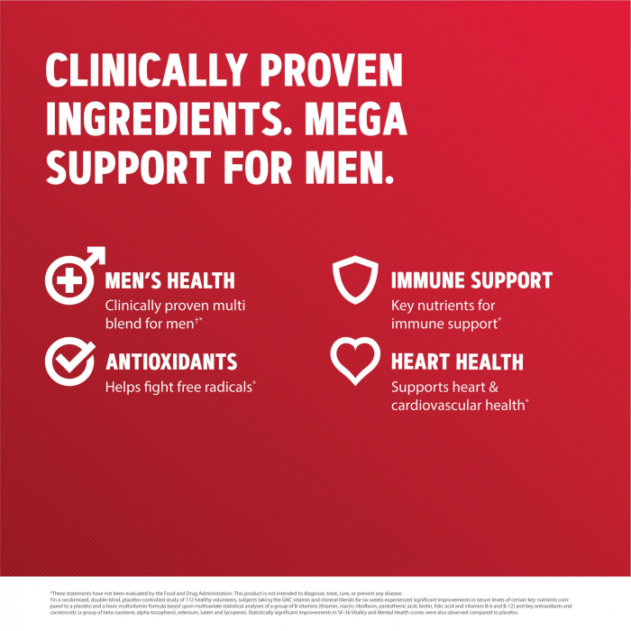 Gnc Men's Mega Men, Complex De Multivitamine Pentru Barbati, 100 Tb [4]