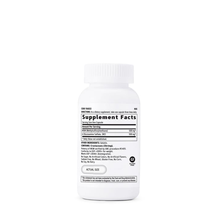 Gnc Msm/glucosamine, Msm Si Glucozamina 500 Mg, 90 Cps [2]