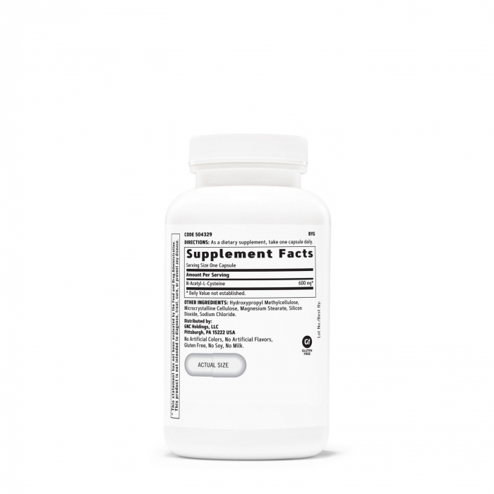 Gnc N-acetyl-l-cysteine Nac 600 Mg, 120 Cps [2]