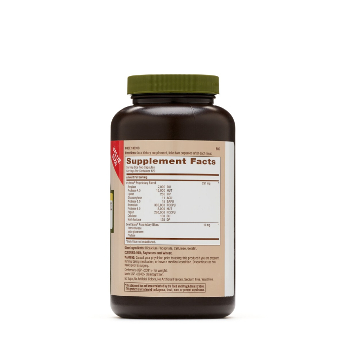  Gnc Natural Brand Super Digestive Enzymes, Enzime Digestive, 240 Cps [2]
