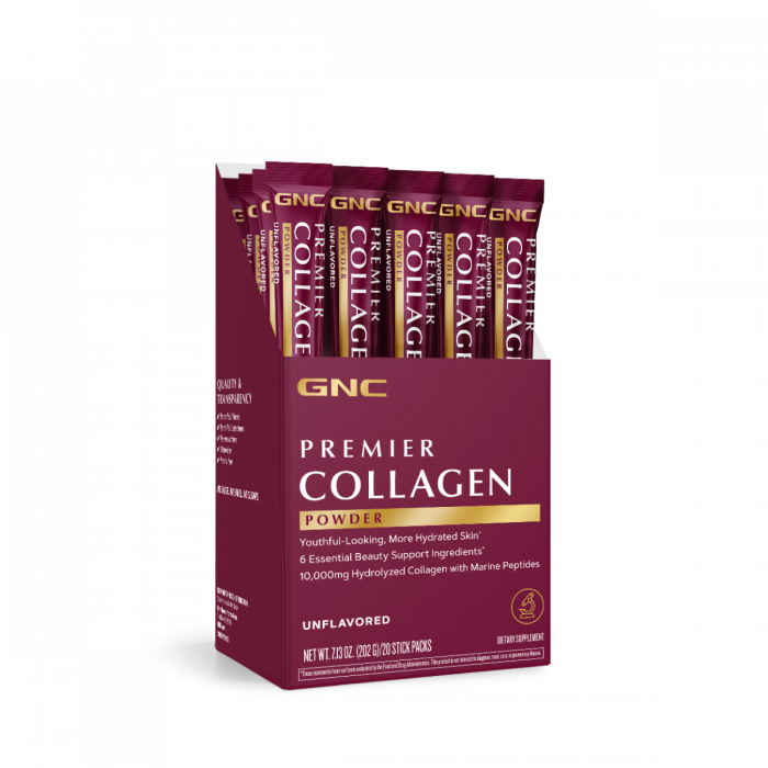 GNC Premier Collagen Powder, Formula Premium de Colagen fara Aroma, 20 plicuri x 10.01 g [2]