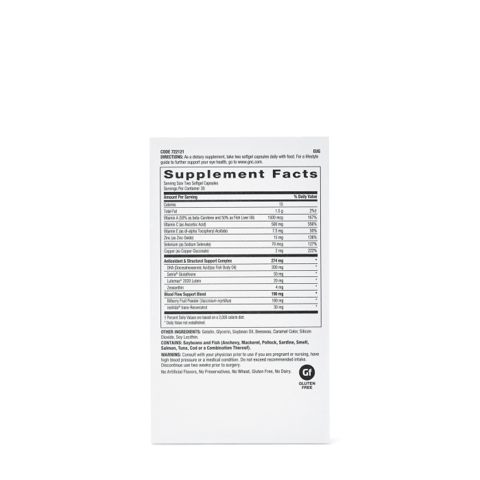 Gnc Preventive Nutrition Eye Health, Formula Pentru Sanatatea Ochilor, 60 Cps [2]