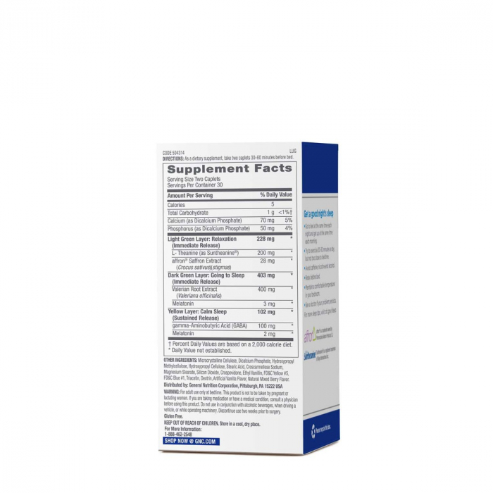 Gnc Preventive Nutrition Tri-sleep, Formula Avansata Triplu-strat Pentru Somn, 60 Tb [2]