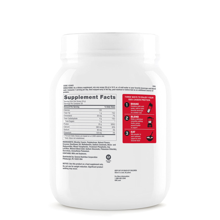 Gnc Pro Performance 100% Casein, Cazeina, Cu Aroma De Vanilie, Testata Antidoping, 994g [2]