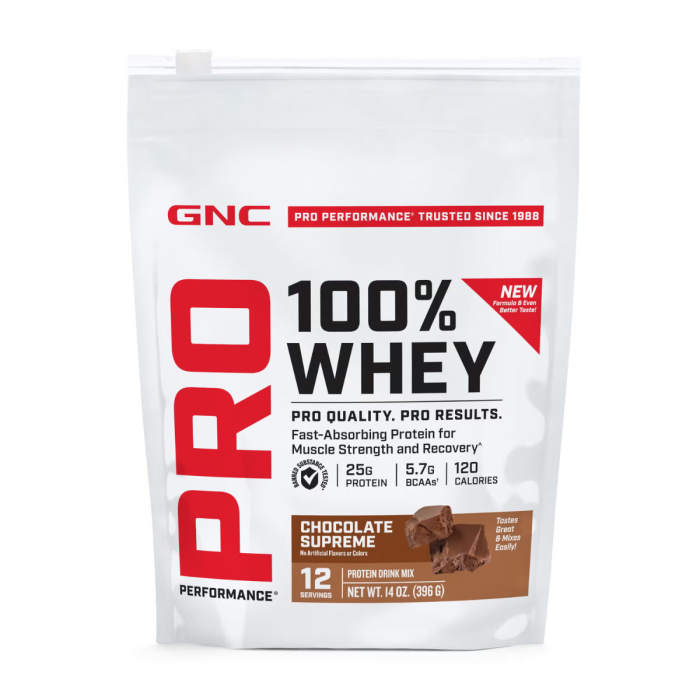 Gnc Pro Performance 100% Whey, Proteina Din Zer Cu Aroma De Ciocolata, Testata Antidoping, 396g [1]