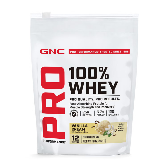 Gnc Pro Performance 100% Whey, Proteina Din Zer Cu Aroma De Vanilie, Testata Antidoping, 369g [1]