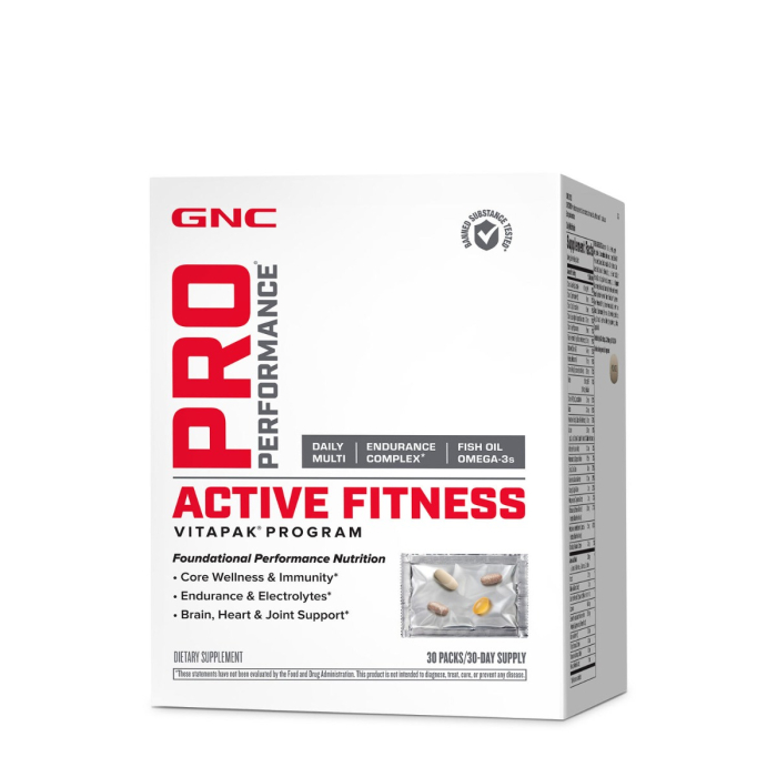 Gnc Pro Performance Active Fitness Vitapak Program, Program Vitapak Pentru Persoane Active, 30 Pachetele [3]