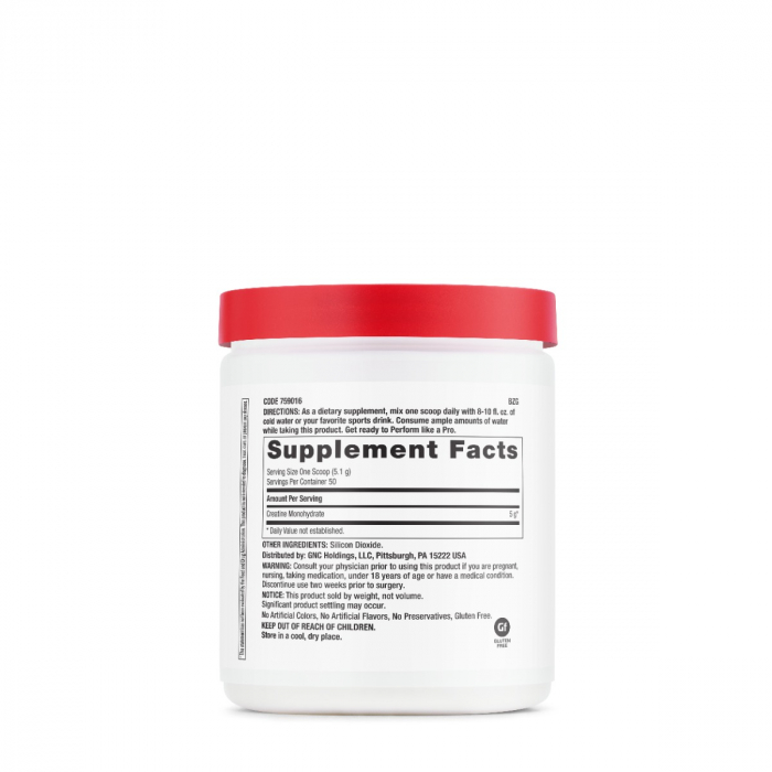 Gnc Pro Performance Creatine Monohydrate, Creatina Monohidrata Fara Aroma, 255 G [2]
