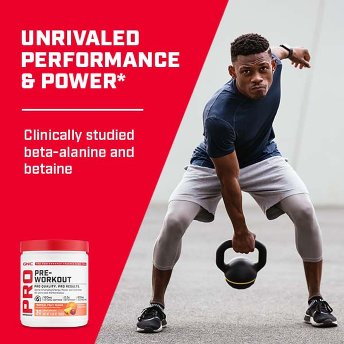 Gnc Pro Performance Pre-workout - Tropical Fruit Punch Flavor, Pre-workout, Cu Aroma De Punch De Fructe Tropicale, 339g [5]