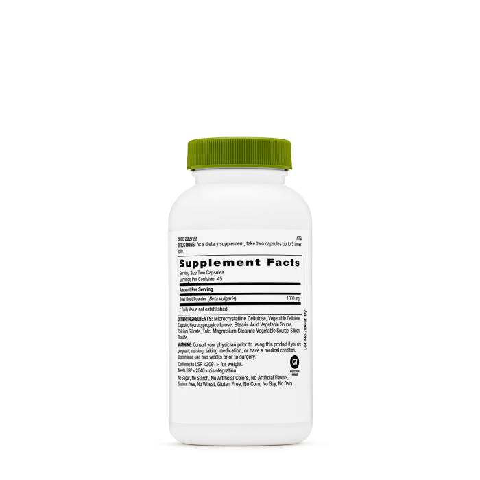 Gnc Superfoods Beet Root, Radacina De Sfecla Rosie, 90 Cps [2]