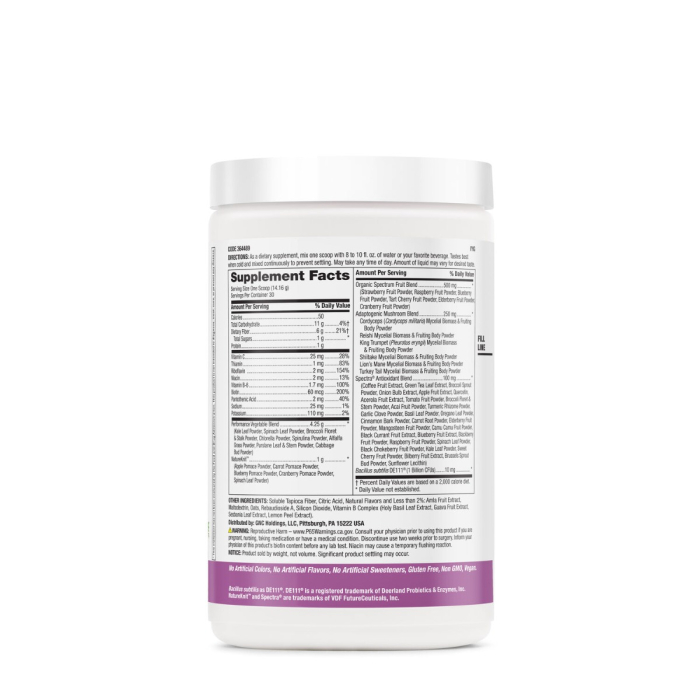 Gnc Superfoods Vital Greens Daily Superfoods Powder, Pudra Cu Super Alimente Verzi Cu Aroma De Fructe De Padure, 424.8 G [2]