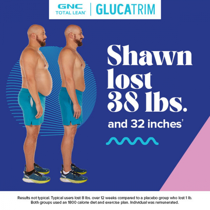 Gnc Total Lean Glucatrim Proven Weight Loss + Blood Glucose Support, Formula Avansata Pentru Slabit, 120 Cps [7]