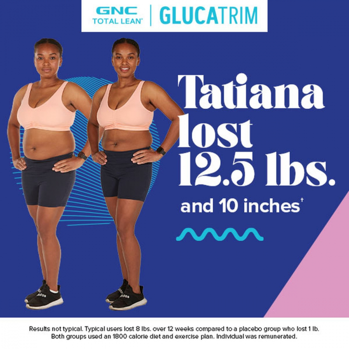 Gnc Total Lean Glucatrim Proven Weight Loss + Blood Glucose Support, Formula Avansata Pentru Slabit, 120 Cps [8]
