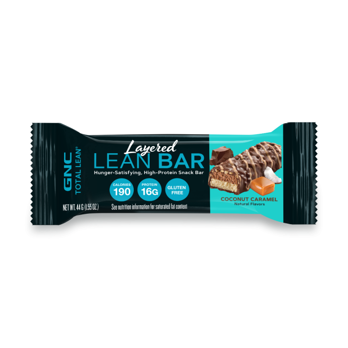 Gnc Total Lean Layered Lean Bar, Baton Proteic Cu Aroma De Caramel Si Cocos, 44 G [1]
