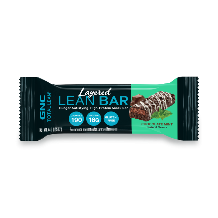 Gnc Total Lean Layered Lean Bar, Baton Proteic Cu Aroma De Ciocolata Si Menta, 44 G [1]