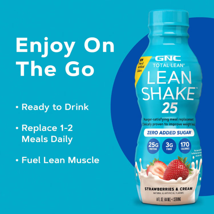 Gnc Total Lean Lean Shake 25 Cu Aroma De Capsuni Si Frisca, 414 Ml [6]