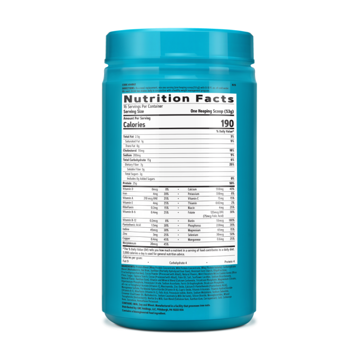 Gnc Total Lean Lean Shake 25, Shake Proteic Cu Aroma De Ciocolata Si Menta, 848 G [2]