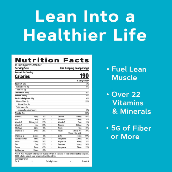 Gnc Total Lean Lean Shake 25, Shake Proteic Cu Aroma De Ciocolata Si Menta, 848 G [8]