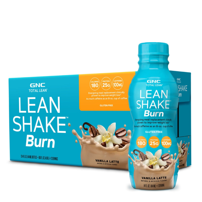 Gnc Total Lean Lean Shake Burn, Bautura Proteica Energizanta Cu Aroma De Vanilla Latte, 414 Ml [3]