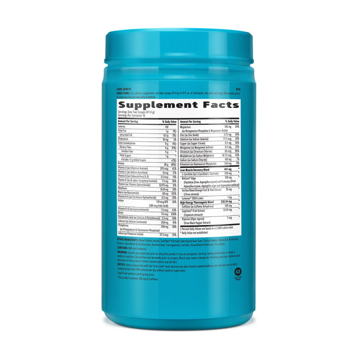 Gnc Total Lean Lean Shake Energy, Shake Proteic Cu Aroma De Ciocolata, 758.4 G [2]