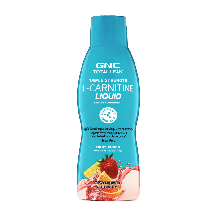 Gnc Total Lean Triple Strength L-carnitine Liquid, L-carnitina Lichida, Cu Aroma De Punch De Fructe, 473 Ml [1]