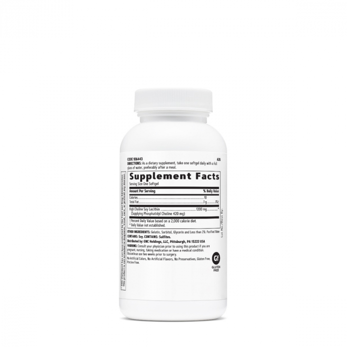 Gnc Triple Lecithin 1200 Mg, Lecitina Tripla, 30 Cps [2]