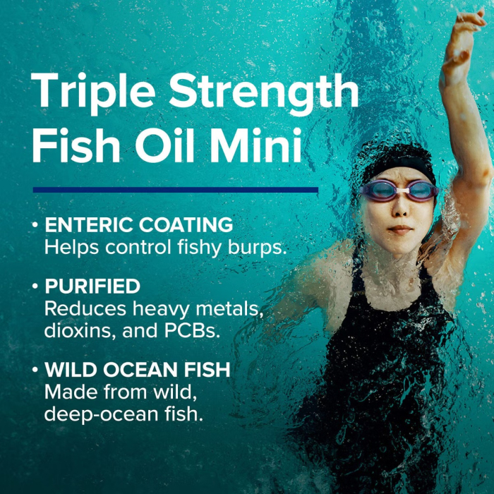 Gnc Triple Strength Fish Oil Mini, Ulei De Peste, 120 Cps [6]
