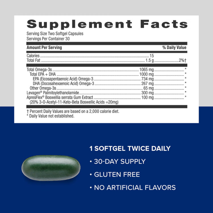 Gnc Triple Strength Fish Oil Plus Joint, Ulei De Peste Cu Suport Pentru Articulatii, 60 Cps [9]