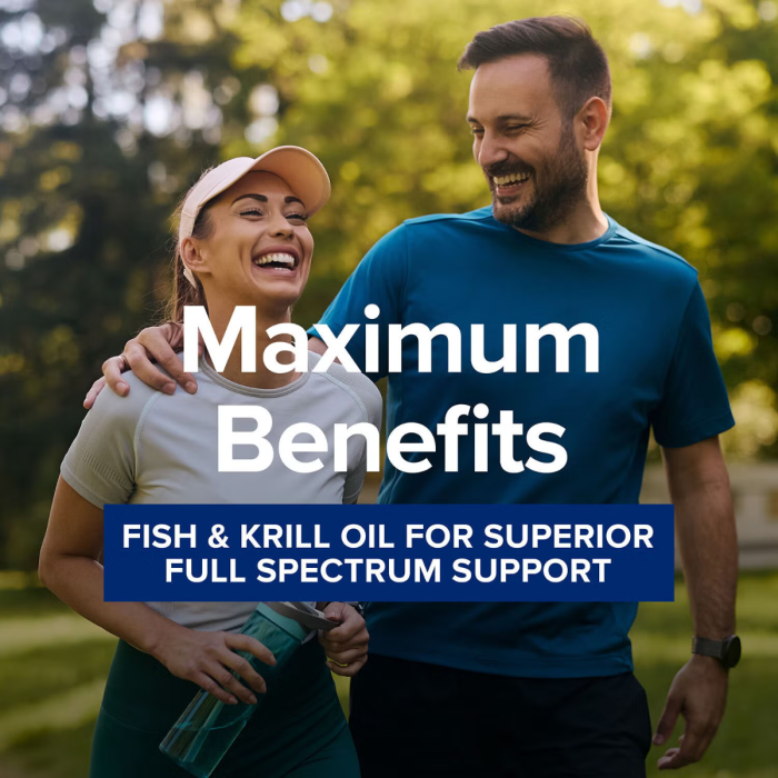 Gnc Triple Strength Fish Oil Plus Krill Oil, Ulei De Peste Plus Ulei De Krill, 60 Cps [3]