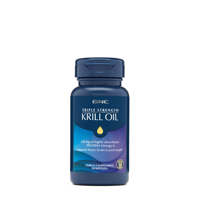 Gnc Triple Strength Krill Oil, Ulei De Krill, 30 Cps [1]