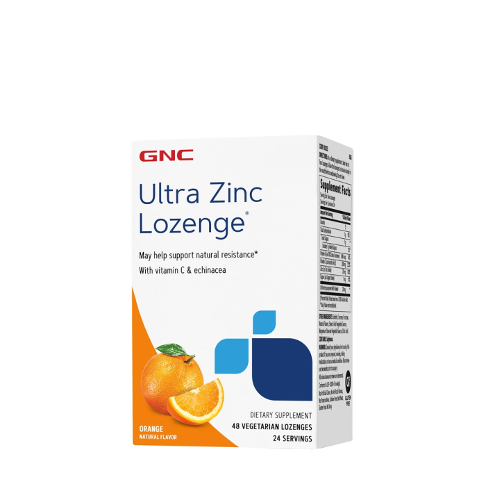 Gnc Ultra Zinc Lozenge, Zinc Cu Aroma Naturala De Portocale, 48 Tb [1]