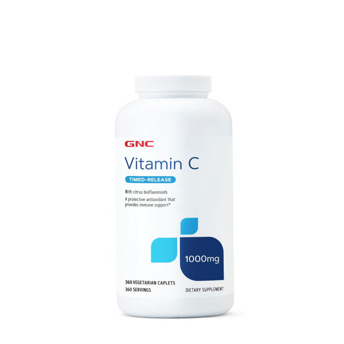 Gnc Vitamina C 1000 Mg, Cu Bioflavonoide Si Pulbere De Macese, 360 Tb [1]