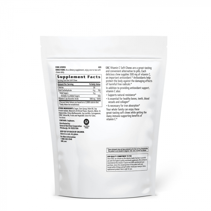 Gnc Vitamina C 500 Mg Masticabila, 60 Caramele [2]