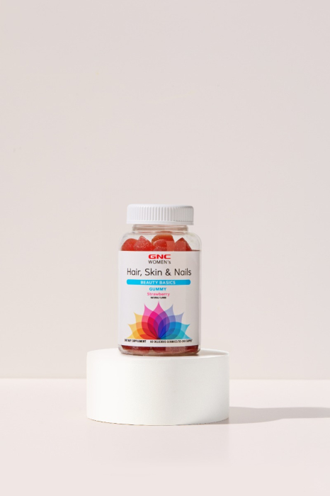 Gnc Women's Hair, Skin & Nails Strawberry , Jeleuri Cu Biotina Si Vitamine Pentru Frumusetea Parului, Pielii Si Unghiilor, 60 Jeleuri [6]